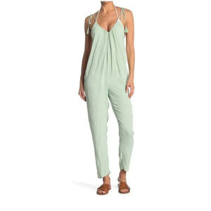 WeWoreWhat NWT  Kaia Self-tie Strap Jumpsuit In Aqua Foam Size Small Women’s